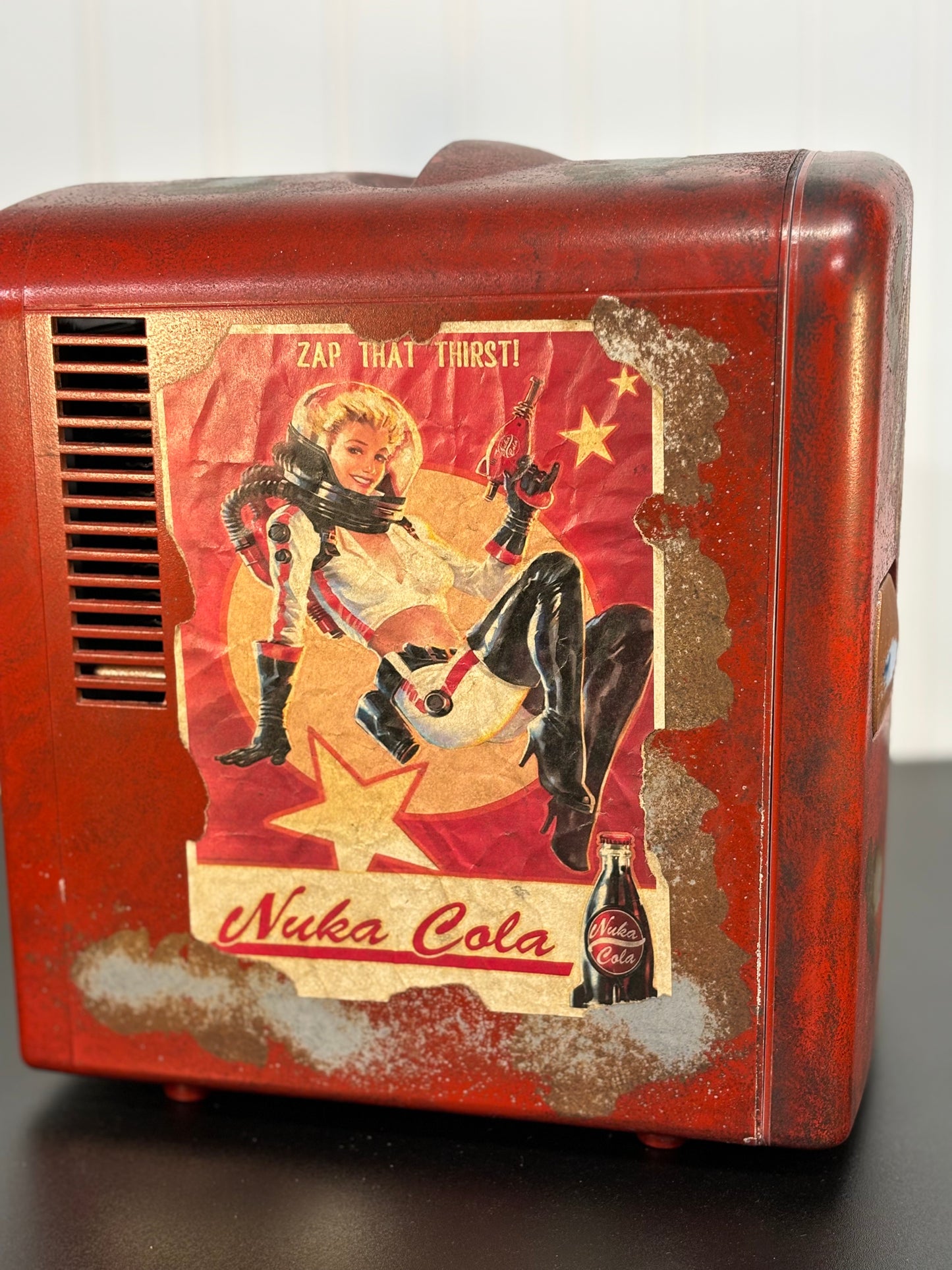 Fallout nuka cola  inspired mini fridge